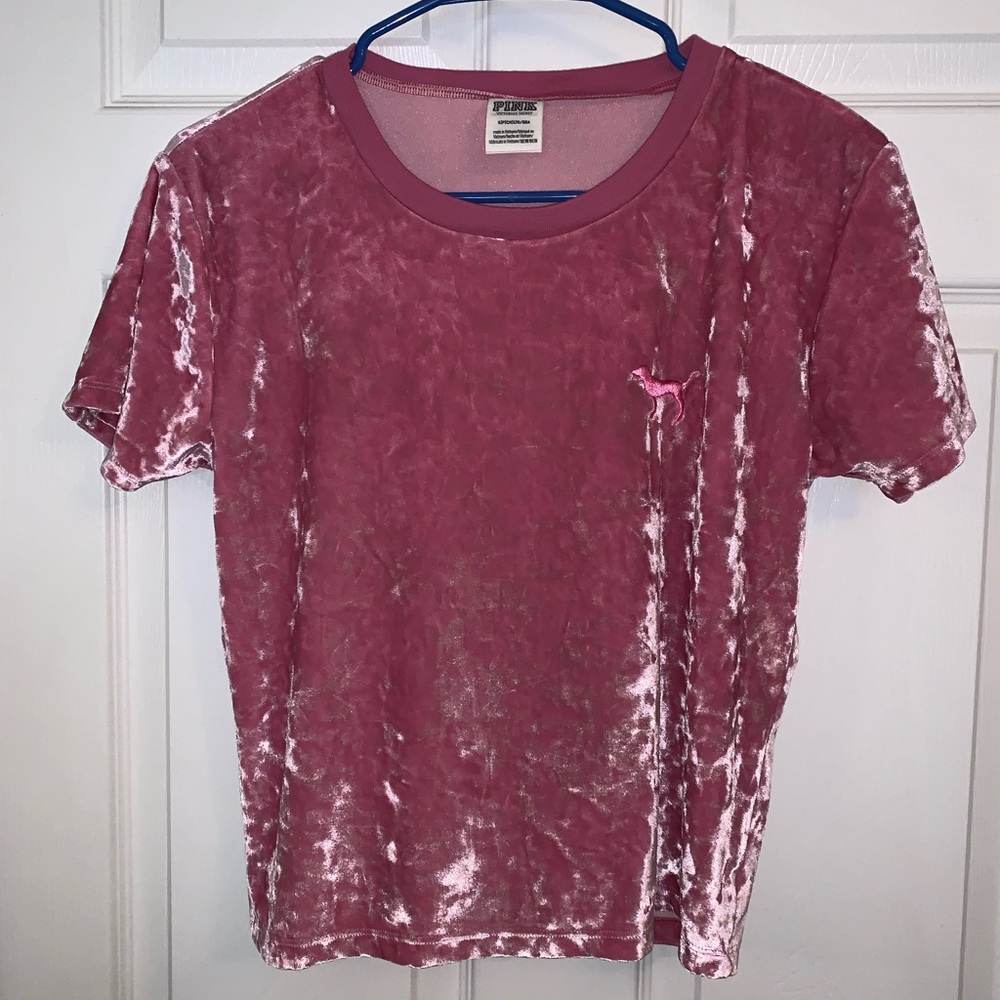 ✰PINK velvet crop top✰